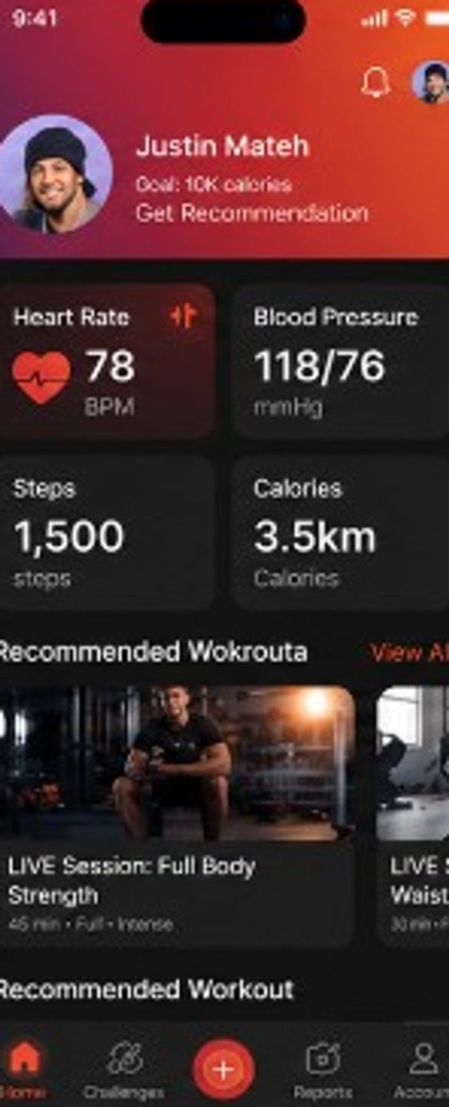 Progress dashboard screen