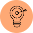 Light bulb icon highlighting innovation and ideas