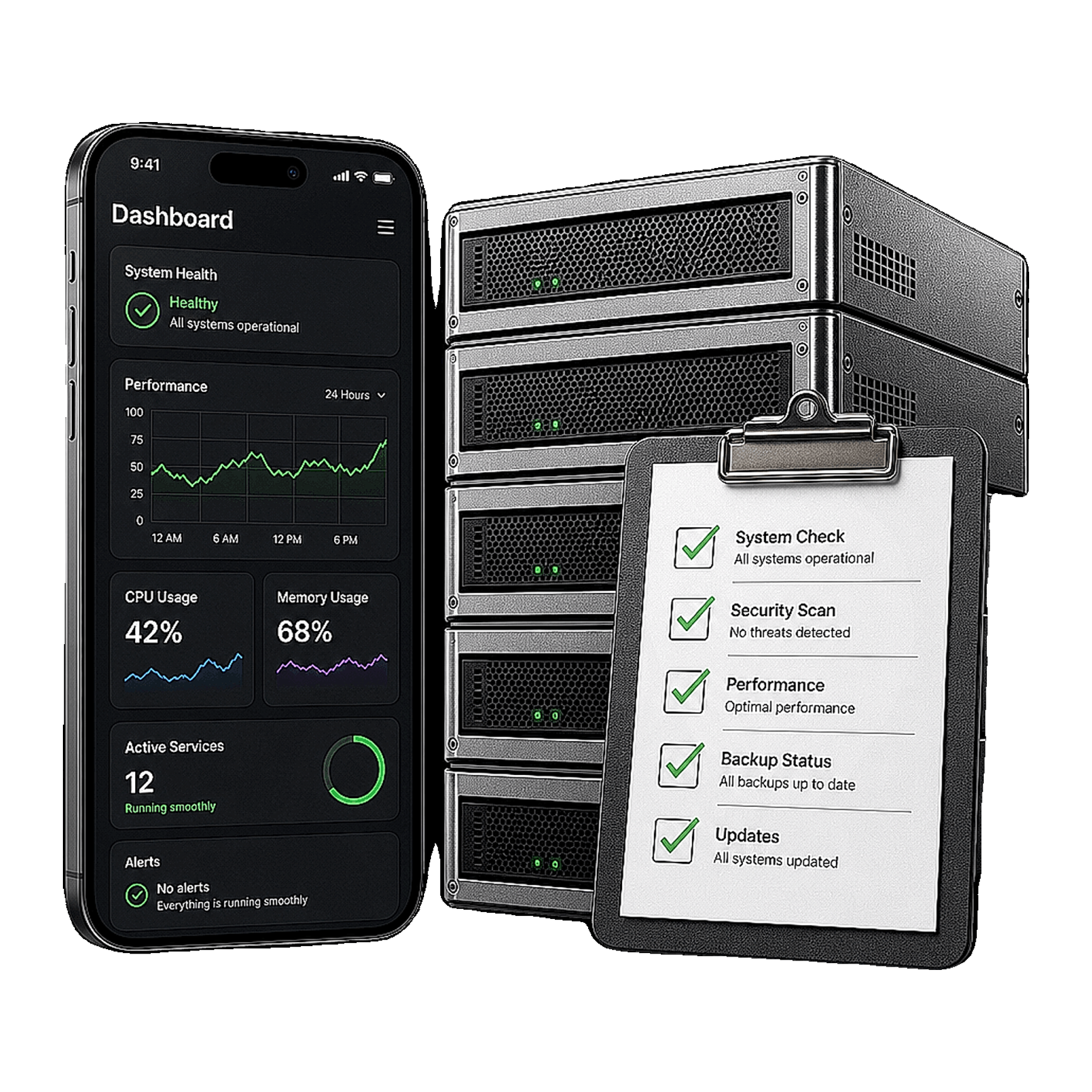 Enterprise operations dashboard on phone