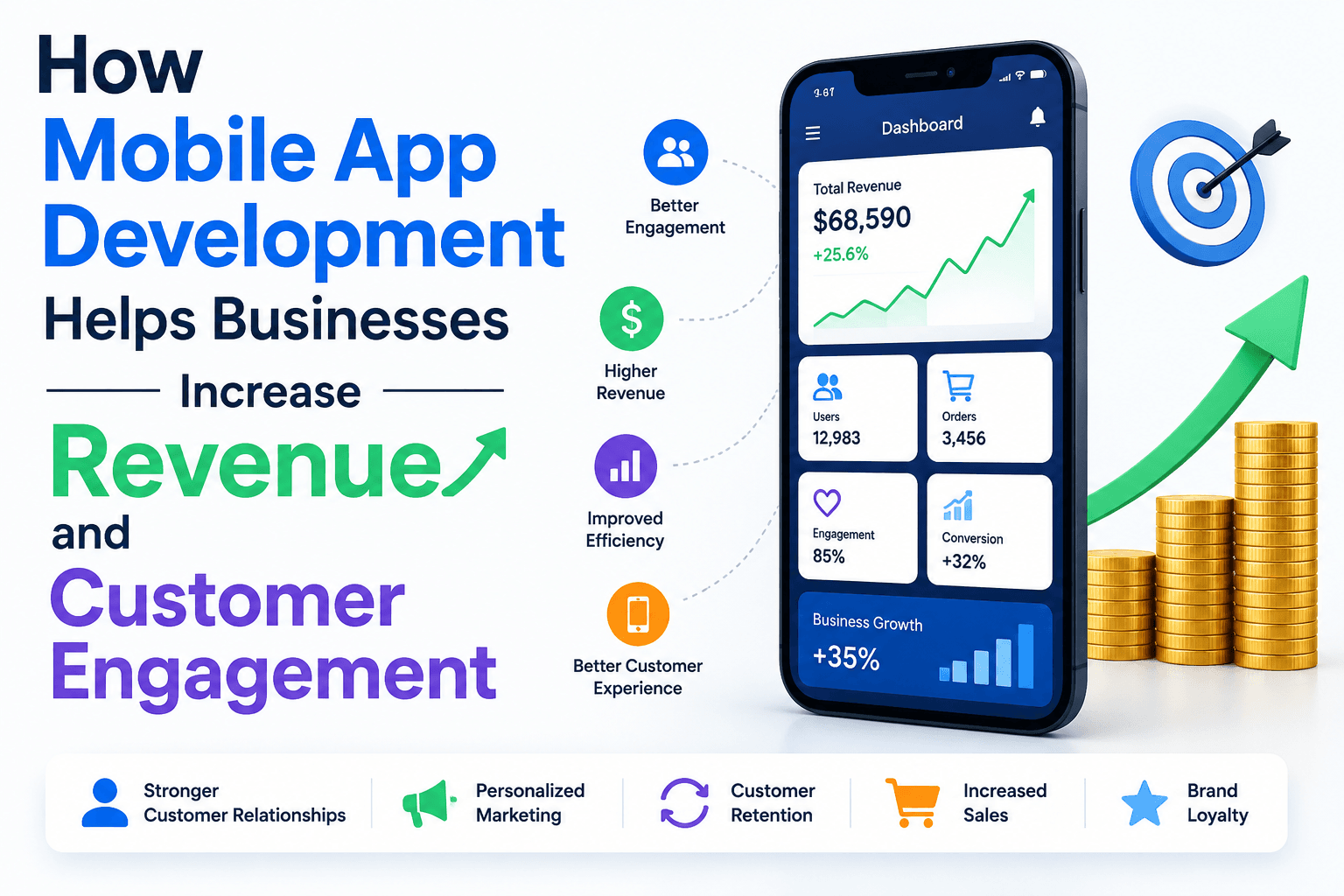 Business mobile app increasing revenue and user interaction