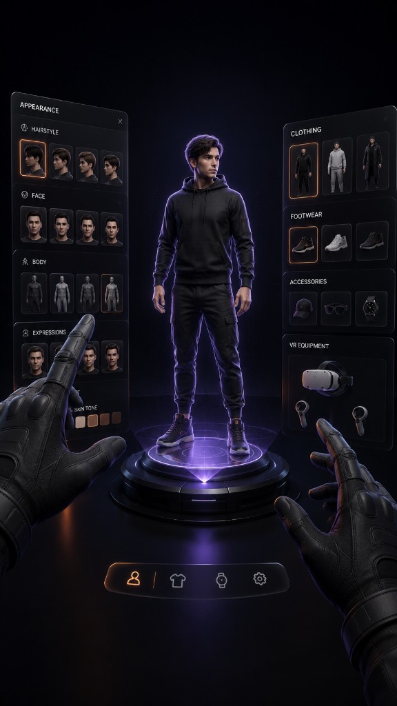 Avatar customization screen