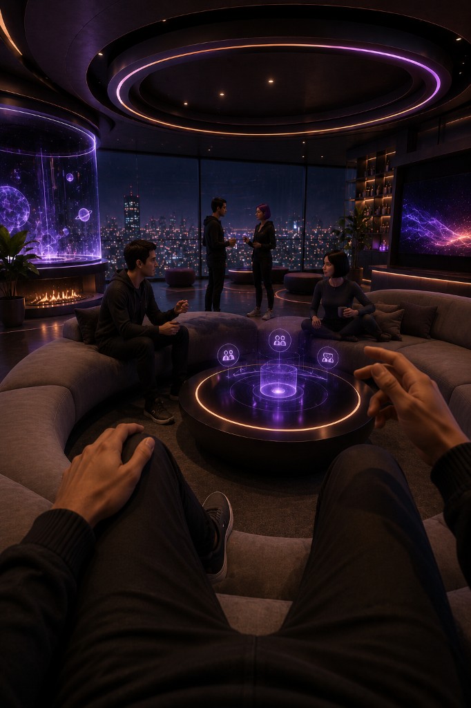 Social lounge screen