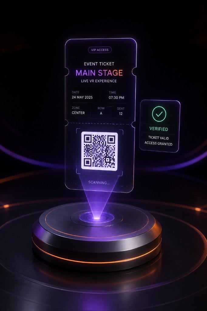 Virtual ticket screen